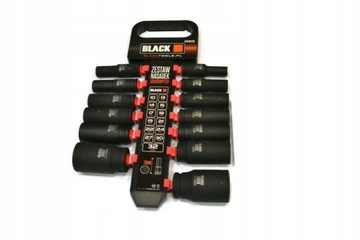 НАБОР УДАРНЫХ НАСАДОК 10-32 ММ 1/2 ДЮЙМА ЧЕРНЫЕ 13 ШТ. ЧЕРНЫЕ