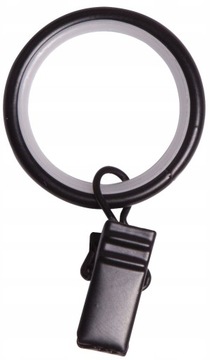 CICHE KÓŁKA DO KARNISZA Z ŻABKAMI 25MM CZARNE