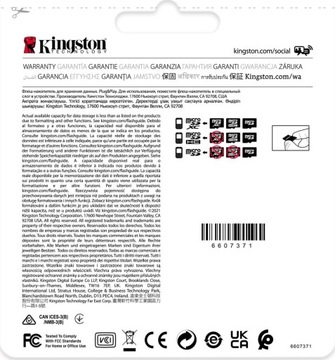 KINGSTON 8 ГБ microSDHC C10 UHS U3 V30 A1 100 МБ