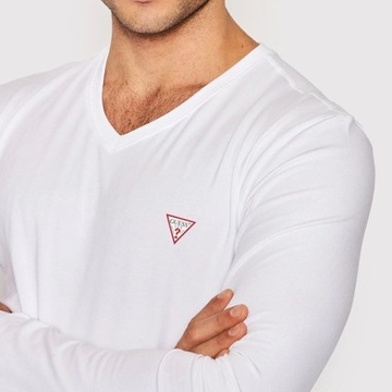 Guess koszulka męska longsleeve biała logo M2YI28J1311 XL