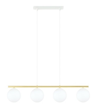 LAMPA WISZĄCA SUFITOWA ŻYRANDOL ZŁOTA KULE LED