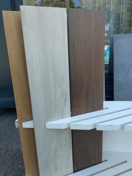 Płytki drewnopodobne bielone podłogowe Aviona bianco 80x17,5 Cerrad