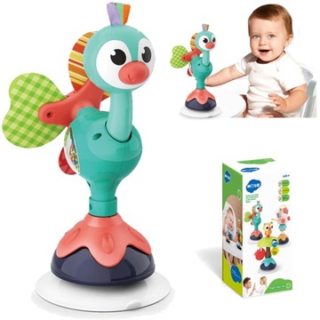ZABAWKA SENSORYCZNA GRZECHOTKA Z PRZYSSAWKĄ FIDGET SPINNER PAW DLA DZIECI