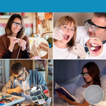 СВЕТОДИОДНЫЕ ЛУПЫ, 1,5-4,5-кратное УВЕЛИЧЕНИЕ С USB-ПЕРЕЗАРЯЖКОЙ ДЛЯ ПОЖИЛЫХ