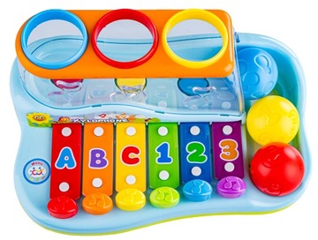 ОКУМЕР, ИГРУШКА ДЛЯ ДЕТЕЙ, МОЛОТОК, ШАРИКИ, КСИЛОФОН