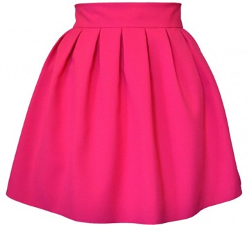 МОДНАЯ РОЗОВАЯ ЮБКА-РАСКЛЕШЕННАЯ ЮБКА С ПУТАМИ и МОЛНИЕЙ, XS (34)