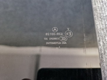 MERCEDES CLA 117 A117 W117 43R-00128 SKLO (OKNO) PRAVÁ ZADNÍ OE