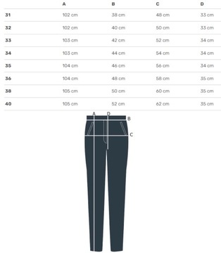 Klasyczne spodnie męskie jeansy z brązowym paskiem 32