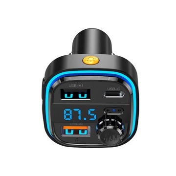 XO FM-передатчик BCC08 Автомобильное зарядное устройство Bluetooth MP3 3.1A черный