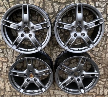4× DISK HLINÍK PORSCHE OE BOXTER CAYMAN 8.0" X 18" 5X130 ET 57