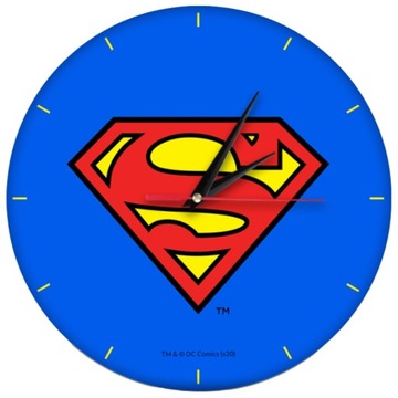 Zegar Ścienny Matowy Superman Niebieski