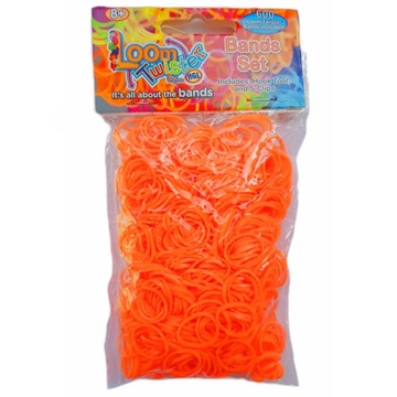 LOOM BANDS GUMKI BRANSOLETEK 600 SZT POMARAŃCZOWE
