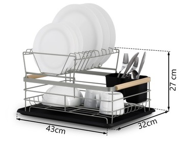 БОЛЬШОЙ СЕН ДЛЯ СУШКИ ПОСУДЫ, ДВОЙНОЙ УРОВЕНЬ, КАПЕЛЬНИЦА, ПОДДОН
