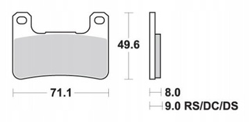 ТОРМОЗНЫЕ КОЛОДКИ SBS SUZUKI GSXR 1000 04-11 ПЕРЕДНИЕ