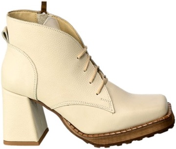Изысканные ботильоны 1395 Beige Pea Leather
