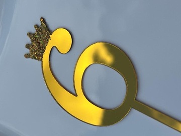 ЗОЛОТОЙ НОМЕР ДЛЯ ТОРТА ПЛЕКСИ ЗЕРКАЛО ЗОЛОТЫЕ НОМЕРА