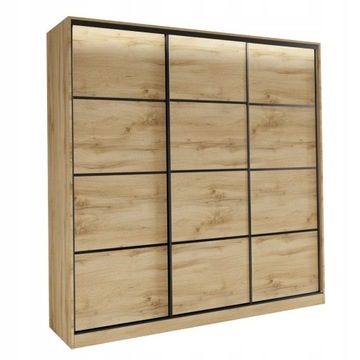 Szafa przesuwna z szufladami 200 cm wotan LOFT