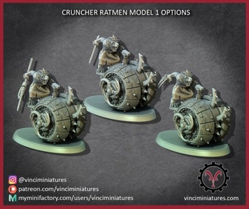 Cruncher Ratmen Set 1 - Vinciminiatures - Druk 3D
