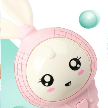 ДЕТСКАЯ ПОГРЕМКА С МУЗЫКАЛЬНЫМ ПРОРЕЗЫЧКОМ КРОЛИК ИГРУШКА ЗАЙЧИК LED