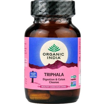 Triphala Organic India 60 kaps układ pokarmowy