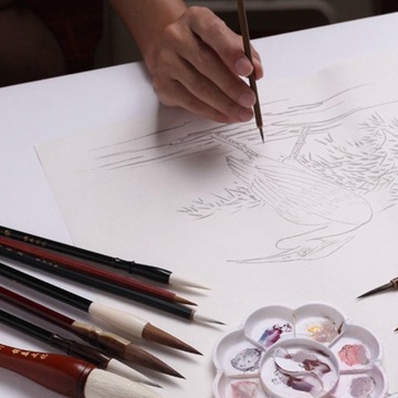 Набор кистей для китайской каллиграфии Цветные чернила для рисования Художественное письмо 11 шт.