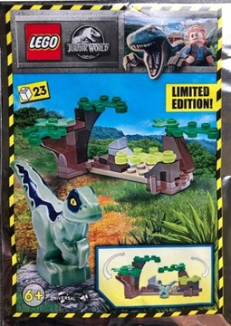 LEGO JURASSIC WORLD FIGURKA RAPTOR BLUE KRYJÓWKA RAPTORA DINOZAUR 122217