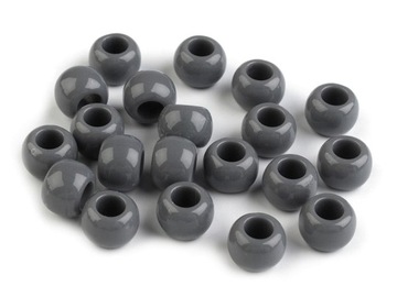Koraliki plastik 6x8mm duży otwór 20g