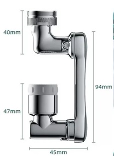 1080 Obrotowy Aerator Kranu Przedłużacz Kranu METAL