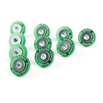 Podkładki anodowane ozdobne ZIELONE + śruby M6