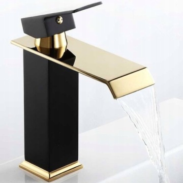 Черный и золотой смеситель для душа MIDO THERMOSTAT LCD Set