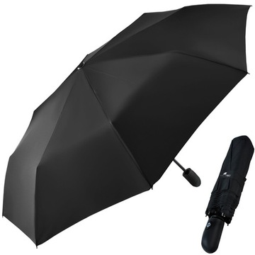 Parasol Czarny Parasolka Automat Składany Pokrowiec Slim