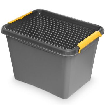PUDEŁKO KOSZ POJEMNIK PLASTIKOWY Z POKRYWĄ 19L