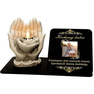 ZNICZ LED STATUETKA ZE ZDJĘCIEM NA CMENTARZ GRÓB