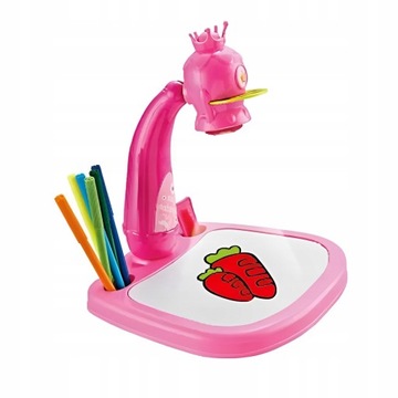 ПРОЕКТОР ДЛЯ ОБУЧЕНИЯ РИСОВАНИЮ, РОЗОВЫЙ СТОЛ, СКЕТЧБУК, ВЫКРОЙКИ, МАРКЕРЫ