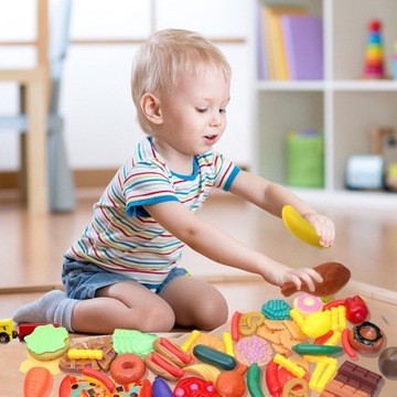 ОВОЩИ ФРУКТЫ ПРОДУКТЫ ИГРУШКИ ЕДА ​​ДЛЯ ДЕТЕЙ НАБОР 90 ЕЛ