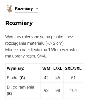 Numoco sukienka wieczorowa oversize 402-3 rozmiar L/XL