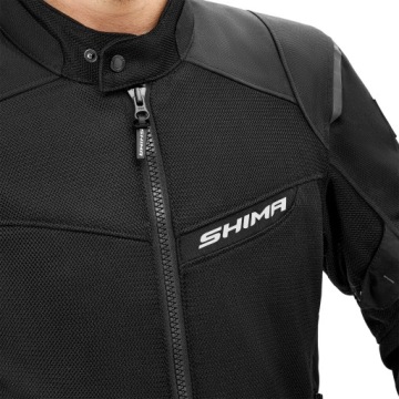 Текстильная мотокуртка SHIMA RUSH 2.0 VENTED BLACK черная БЕСПЛАТНО