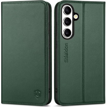 Skórzane Etui z Klapką Samsung Galaxy S21 6,2'' Shieldon Zieleń