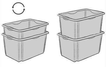 ВРАЩАЮЩАЯСЯ КОРОБКА КОНТЕЙНЕРА 24 Л коробка