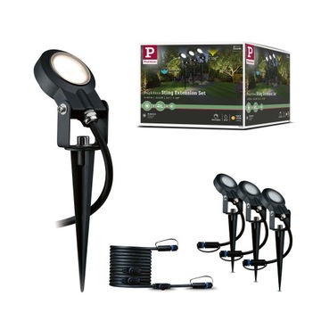 Reflektor ogrodowy Plug & Shine STING zestaw z kablem 3x6W 3K 520lm PL93689