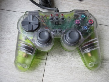 ORYGINALNY PAD GAMESTER PS2 PS1 PSX DUALSHOCK CRYSTAL UNIKAT BDB STAN