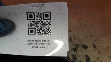 9602991677 RÁMEČEK KONZOLA CITROEN BERLINGO