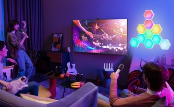 НАСТЕННЫЙ СВЕТИЛЬНИК ШЕСТИГРАННЫЙ МОДУЛЬНЫЙ СОТОВЫЙ, ВСПЫШКА RGB, 10 ШТ.