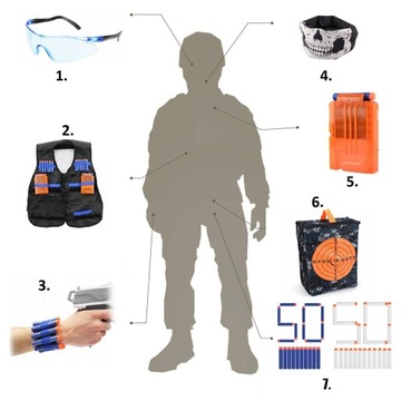 АКСЕССУАРЫ ДЛЯ ЖИЛЕТА NERF 100 ARROW ОЧКИ