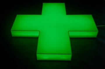 Односторонний уличный светодиодный АПТЕЧНЫЙ КРЕСТ