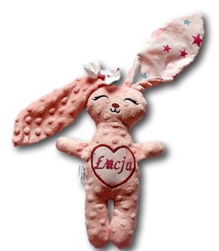 Maskotka z imieniem królik bunny imię haft prezent długie uszy prezent