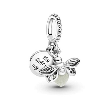 ПОДВЕСКИ-КУЛОН ОГНЕННЫЙ ЧЕРВЯК СВЕТЯЩИЙСЯ В ТЕМНОМ СЕРЕБРЕ 925 ПРОБЫ