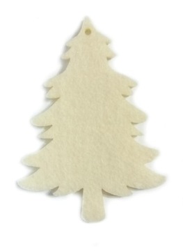 FO02B NA CHOINKĘ OZDOBA CHOINKA filc 15cm ecru