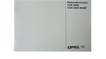 PHILIPS CCR 2006 BOSE instrukcja radia OPEL CCR