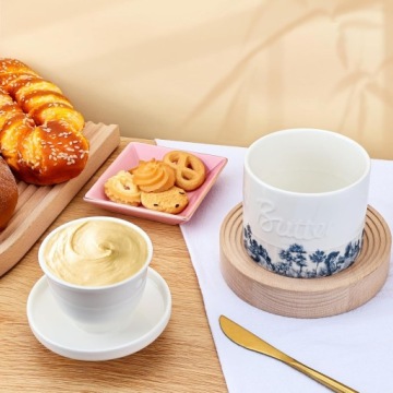 Контейнеры керамического масла с линией воды для смазки с маслом и крышкой